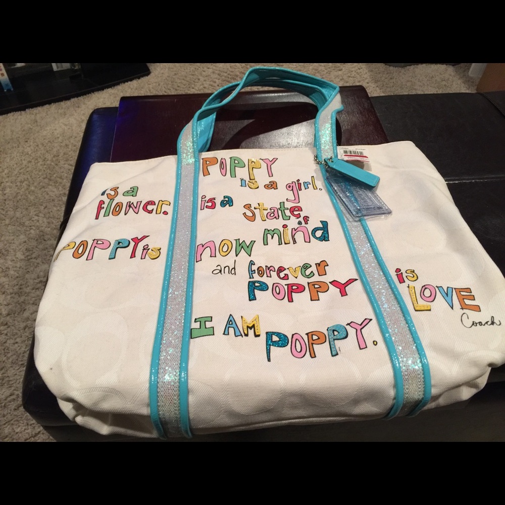Authentic Coach Poppy Signature Tote